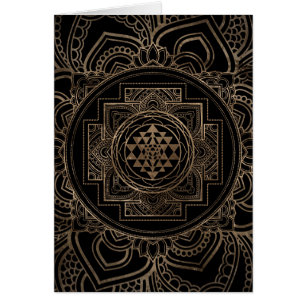 金Sri Yantra/はすのSriのチャクラ