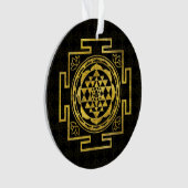 金Sri Yantra/Sriのチャクラ オーナメント (正面)