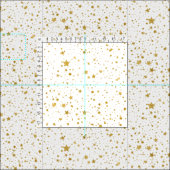 金Stars2 -純粋な白 ファブリック (タイル)