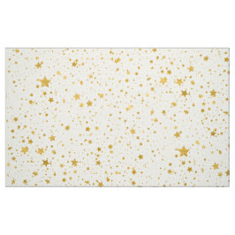 金Stars2 -純粋な白 ファブリック