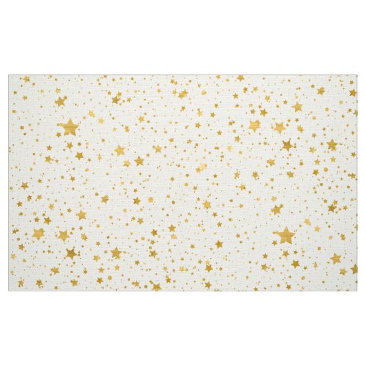 金Stars2 -純粋な白 ファブリック (ファットクウォーター)