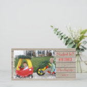 釘付けか？スノーフレーク・オーバーレイ・ホリデー・フォト・カード シーズンカード (スタンド正面)