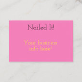 釘付けだ！サロンピンク 名刺 (裏面)