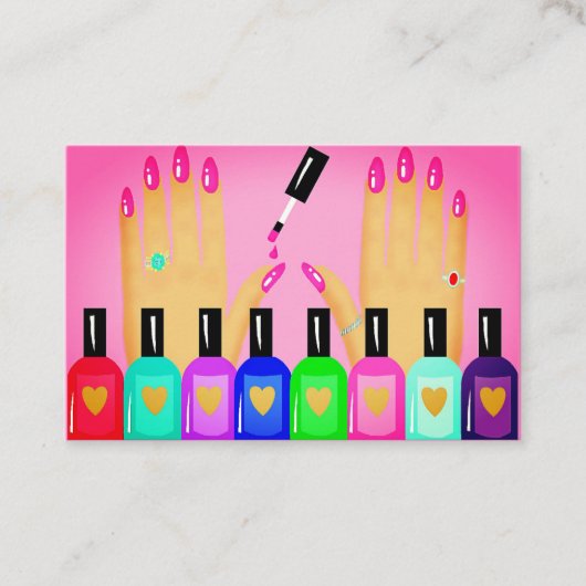 釘付けだ！サロンピンク 名刺 (正面)