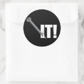 釘付けだ！ブラック ラウンドシール (バッグ)