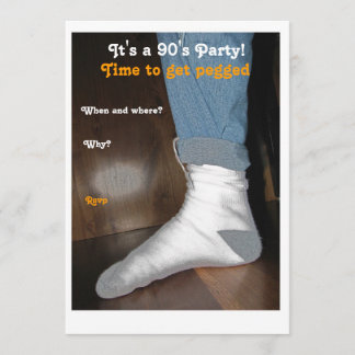 釘付けにされた90年代のパーティー 招待状
