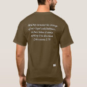 「釘付けにした」クリスチャンTシャツ Tシャツ (裏面)