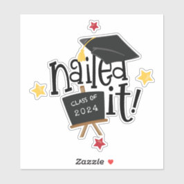 釘付けItファンキー文字キャップ2024卒業 シール