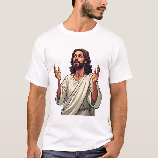 釘跡のイエス ビンテージ信仰の彫刻Tシャツ 2 Tシャツ (正面)