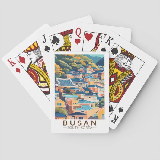 釜山ガンチョンカルチャーヴィレッジトラベルアートヴィンテージ トランプ (裏面)