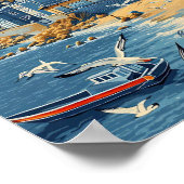 釜山韓国ヴィンテージ芸術旅行イラストレーション ポスター