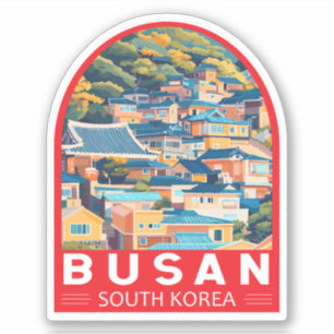 釜山韓国旅行芸術エンブレム シール