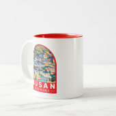 釜山韓国旅行芸術エンブレム ツートーンマグカップ (正面左)