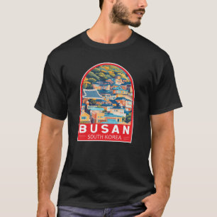 釜山韓国旅行芸術エンブレム Tシャツ