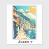 釜山韓国旅行芸術ヴィンテージ シール (シート)