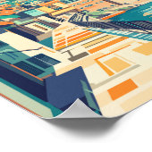 釜山韓国旅行芸術ヴィンテージ ポスター (角)