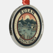 釜山韓国橋トラベルアートバッジ メタルオーナメント (右)