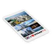 釜山 – 韓国 – I Love – マグネット (右側)