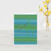 針および糸-メッセージカード カード (黄色い花)