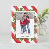 針とストライプ |クリスマスフォトカード シーズンカード (スタンド正面)