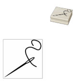 針と糸のアートスタンプ ラバースタンプ (押印)