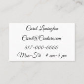 針と糸パーソナライズされた 名刺 (裏面)