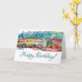 針と糸 カード (黄色い花)