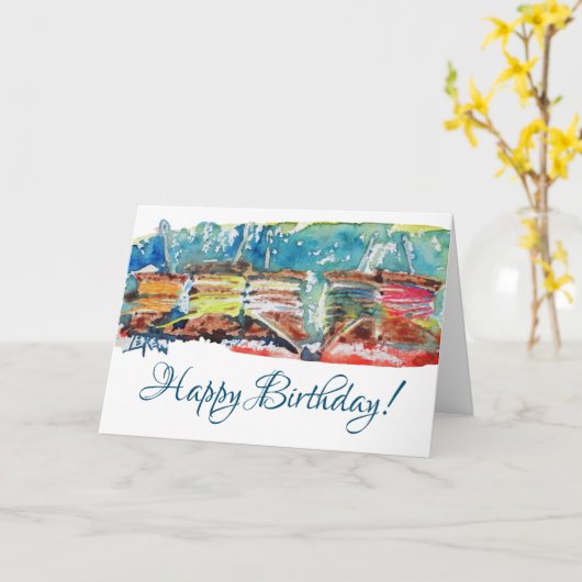 針と糸 カード (黄色い花)