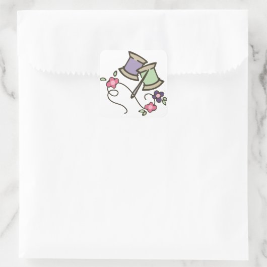 針と糸 スクエアシール (バッグ)