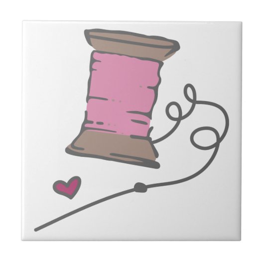 針と糸 タイル (正面)