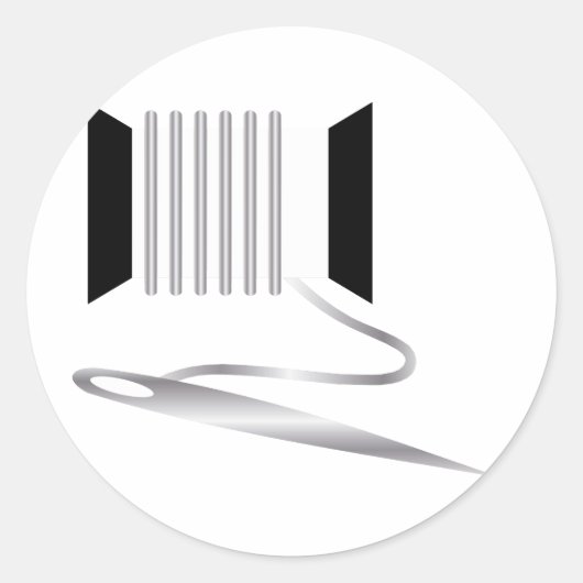 針と糸 ラウンドシール (正面)