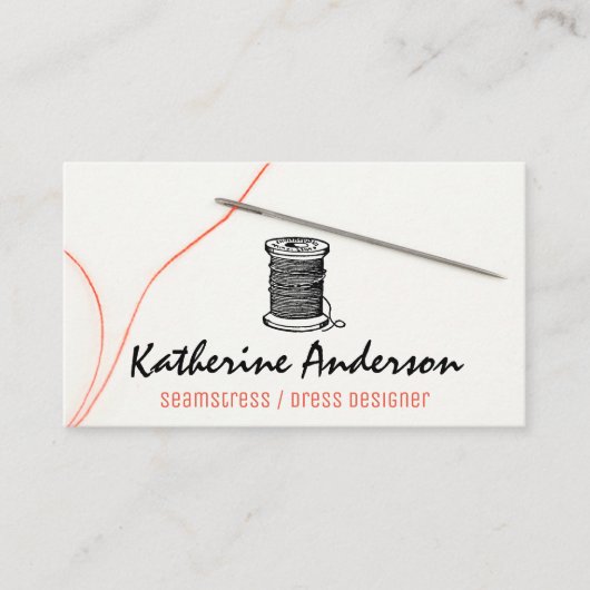 針と糸 |裁縫 名刺 (正面)