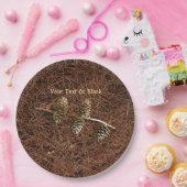 針に松の落ちた実 ペーパープレート (パーティー)