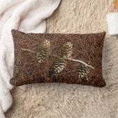 針に松の落ちた実 ランバークッション (ブランケット)