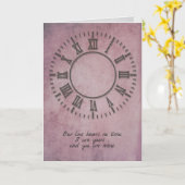 針のない記念日の時計 カード (黄色い花)