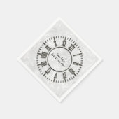 針のない記念日の時計 スタンダードカクテルナプキン (角)