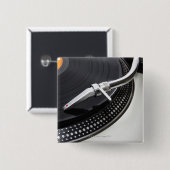 針のスタイラスを記録 缶バッジ (正面&裏面)