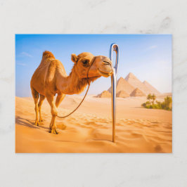 針の目を通して絞るラクダ シーズンポストカード