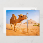 針の目を通して絞るラクダ シーズンポストカード (正面/裏面)