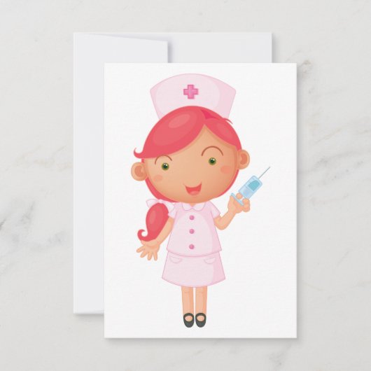 針を持つナース招待状 招待状 (正面)