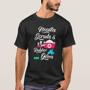 針スクラブルゴム手袋フロートミストナースPh Tシャツ
