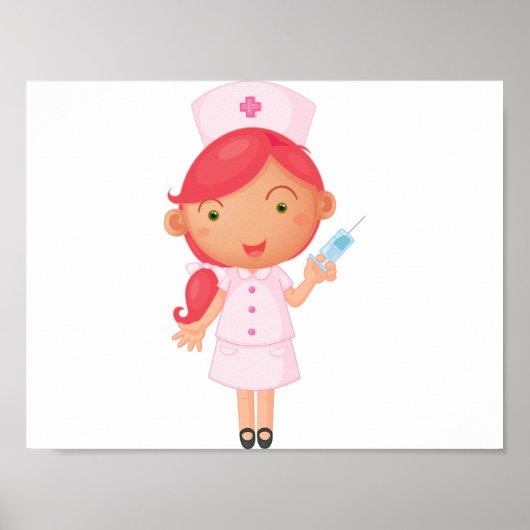 針ポスター付きナース ポスター (正面)