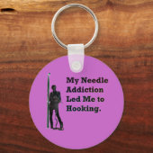 針中毒キーチェーン キーホルダー (正面)