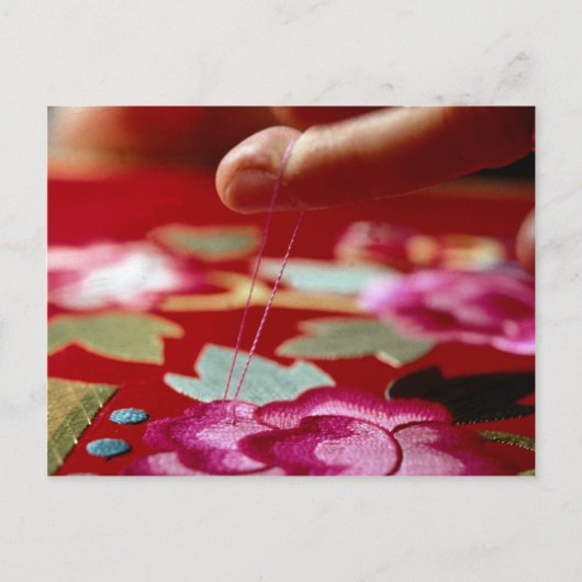 針仕事 ポストカード (正面)