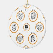 針刺し縫い枠 セラミックオーナメント (左)