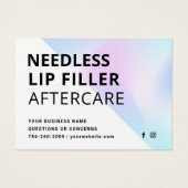 針口充填剤ヒアルロンアフターケアカード  (正面)