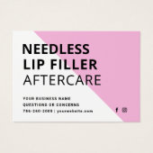針唇フィラー・アフターケア指示カード  (正面)