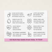 針唇フィラー・アフターケア指示カード  (裏面)