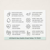 針唇充填エステティシャンアフターケアカード  (裏面)