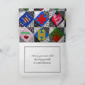 針熱狂する誕生日付きキルト カード (内部)